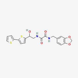 molecular formula C20H18N2O5S2 B2566757 N'-[(2H-1,3-benzodioxol-5-yl)methyl]-N-(2-{[2,2'-bithiophene]-5-yl}-2-hydroxyethyl)ethanediamide CAS No. 2210141-74-3