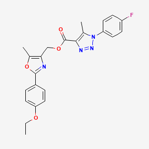 [2-(4-ethoxyphenyl)-5-methyl-1,3-oxazol-4-yl]methyl 1-(4-fluorophenyl)-5-methyl-1H-1,2,3-triazole-4-carboxylate
