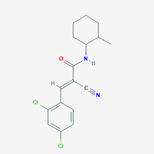 (E)-2-cyano-3-(2,4-dichlorophenyl)-N-(2-methylcyclohexyl)prop-2-enamide