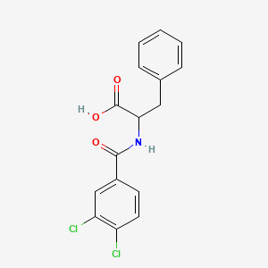 molecular formula C16H13Cl2NO3 B2566777 2-[(3,4-二氯苯甲酰)氨基]-3-苯基丙酸 CAS No. 1396980-63-4