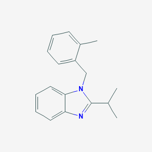 molecular formula C18H20N2 B256678 2-isopropyl-1-(2-methylbenzyl)-1H-benzimidazole 