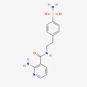 molecular formula C14H16N4O3S B2566794 2-amino-N-[2-(4-sulfamoylphenyl)ethyl]pyridine-3-carboxamide CAS No. 1326916-80-6