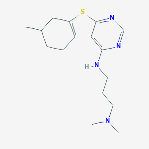 molecular formula C16H24N4S B256682 N',N'-dimethyl-N-(7-methyl-5,6,7,8-tetrahydro-[1]benzothiolo[2,3-d]pyrimidin-4-yl)propane-1,3-diamine 
