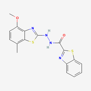 N'-(4-methoxy-7-methyl-1,3-benzothiazol-2-yl)-1,3-benzothiazole-2-carbohydrazide