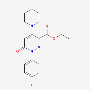 Ethyl 1-(4-fluorophenyl)-6-oxo-4-(piperidin-1-yl)-1,6-dihydropyridazine-3-carboxylate