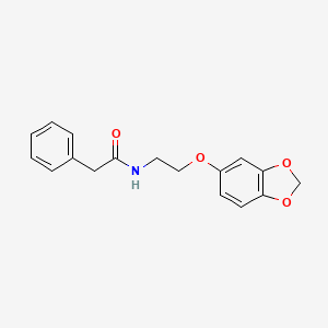 molecular formula C17H17NO4 B2566833 N-(2-(benzo[d][1,3]dioxol-5-yloxy)ethyl)-2-phenylacetamide CAS No. 1170181-00-6