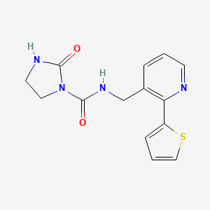 2-oxo-N-((2-(thiophen-2-yl)pyridin-3-yl)methyl)imidazolidine-1-carboxamide