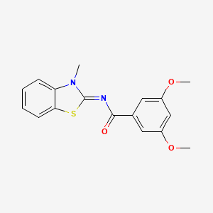 molecular formula C17H16N2O3S B2566842 (Z)-3,5-二甲氧基-N-(3-甲基苯并[d]噻唑-2(3H)-亚甲基)苯甲酰胺 CAS No. 313404-45-4