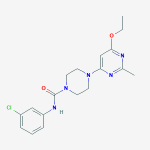 molecular formula C18H22ClN5O2 B2566848 N-(3-chlorophenyl)-4-(6-ethoxy-2-methylpyrimidin-4-yl)piperazine-1-carboxamide CAS No. 946249-36-1