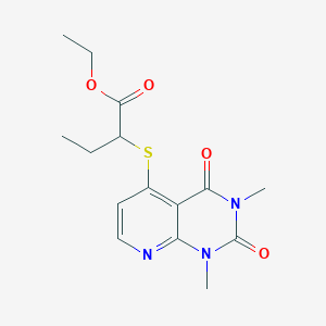 Ethyl 2-((1,3-dimethyl-2,4-dioxo-1,2,3,4-tetrahydropyrido[2,3-d]pyrimidin-5-yl)thio)butanoate