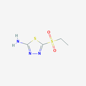 molecular formula C4H7N3O2S2 B256686 5-(Ethylsulfonyl)-1,3,4-thiadiazol-2-amine 