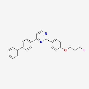 molecular formula C25H21FN2O B2566860 4-(4-[1,1'-Biphenyl]-4-yl-2-pyrimidinyl)phenyl 3-fluoropropyl ether CAS No. 477856-61-4