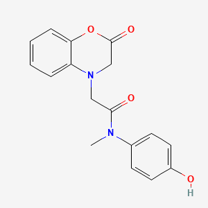 molecular formula C17H16N2O4 B2566865 N-(4-羟基苯基)-N-甲基-2-(2-氧代-2H-苯并[b][1,4]恶嗪-4(3H)-基)乙酰胺 CAS No. 879818-50-5