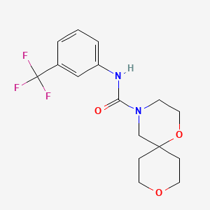 N-(3-(trifluoromethyl)phenyl)-1,9-dioxa-4-azaspiro[5.5]undecane-4-carboxamide