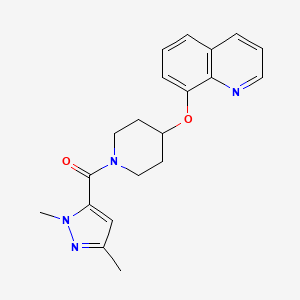 (1,3-dimethyl-1H-pyrazol-5-yl)(4-(quinolin-8-yloxy)piperidin-1-yl)methanone