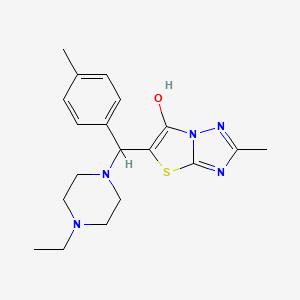 5-((4-Ethylpiperazin-1-yl)(p-tolyl)methyl)-2-methylthiazolo[3,2-b][1,2,4]triazol-6-ol