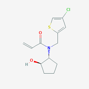 N-[(4-Chlorothiophen-2-yl)methyl]-N-[(1R,2R)-2-hydroxycyclopentyl]prop-2-enamide