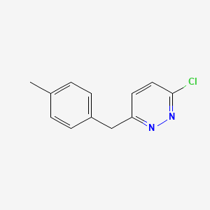 molecular formula C12H11ClN2 B2566875 3-氯-6-[(4-甲基苯基)甲基]吡啶嗪 CAS No. 339008-43-4