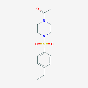 molecular formula C14H20N2O3S B256688 1-Acetyl-4-[(4-ethylphenyl)sulfonyl]piperazine 
