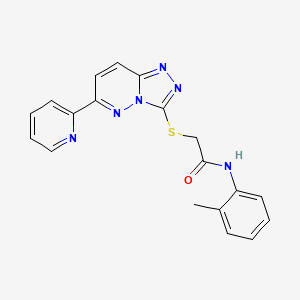 N-(2-methylphenyl)-2-[(6-pyridin-2-yl-[1,2,4]triazolo[4,3-b]pyridazin-3-yl)sulfanyl]acetamide