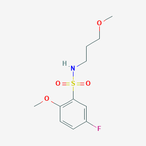 molecular formula C11H16FNO4S B256689 5-fluoro-2-methoxy-N-(3-methoxypropyl)benzenesulfonamide 