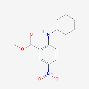 molecular formula C14H18N2O4 B2566895 2-(环己基氨基)-5-硝基苯甲酸甲酯 CAS No. 83909-56-2