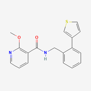 2-methoxy-N-(2-(thiophen-3-yl)benzyl)nicotinamide