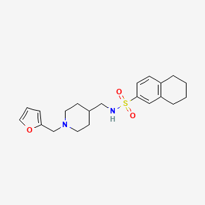 N-((1-(furan-2-ylmethyl)piperidin-4-yl)methyl)-5,6,7,8-tetrahydronaphthalene-2-sulfonamide