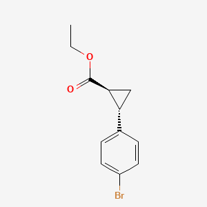 molecular formula C12H13BrO2 B2566907 （1S,2S）-2-(4-溴苯基)环丙烷羧酸乙酯 CAS No. 875479-34-8