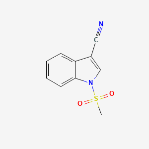 molecular formula C10H8N2O2S B2566910 1-(methylsulfonyl)-1H-indole-3-carbonitrile CAS No. 336866-08-1