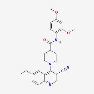3-(4-methoxyphenyl)-1-({3-[3-(trifluoromethyl)phenyl]-1,2,4-oxadiazol-5-yl}methyl)thieno[3,2-d]pyrimidine-2,4(1H,3H)-dione