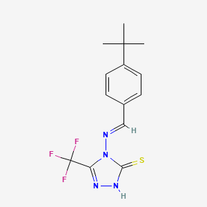 4-[(E)-(4-tert-butylphenyl)methylideneamino]-3-(trifluoromethyl)-1H-1,2,4-triazole-5-thione