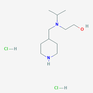 molecular formula C11H26Cl2N2O B2566927 2-{[(哌啶-4-基)甲基](丙-2-基)氨基}乙醇二盐酸盐 CAS No. 1909326-14-2