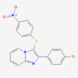 2-(4-Bromophenyl)-3-((4-nitrophenyl)thio)imidazo[1,2-a]pyridine