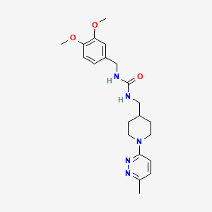 1-(3,4-Dimethoxybenzyl)-3-((1-(6-methylpyridazin-3-yl)piperidin-4-yl)methyl)urea