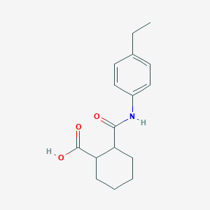molecular formula C16H21NO3 B256694 2-[(4-Ethylphenyl)carbamoyl]cyclohexane-1-carboxylic acid 