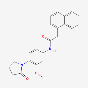 molecular formula C23H22N2O3 B2566971 N-[3-methoxy-4-(2-oxopyrrolidin-1-yl)phenyl]-2-naphthalen-1-ylacetamide CAS No. 930020-97-6