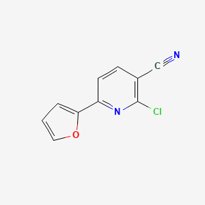 molecular formula C10H5ClN2O B2566974 2-Chloro-6-(2-furyl)nicotinonitrile CAS No. 946385-82-6