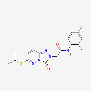 molecular formula C18H21N5O2S B2566980 N-(2,4-dimethylphenyl)-2-[6-(isopropylthio)-3-oxo[1,2,4]triazolo[4,3-b]pyridazin-2(3H)-yl]acetamide CAS No. 1040651-77-1