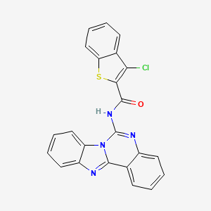 N-(benzimidazolo[1,2-c]quinazolin-6-yl)-3-chloro-1-benzothiophene-2-carboxamide