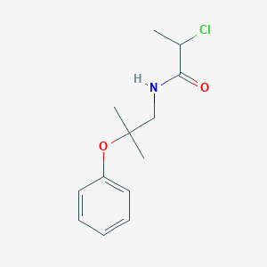 molecular formula C13H18ClNO2 B2566988 2-Chloro-N-(2-methyl-2-phenoxypropyl)propanamide CAS No. 2411310-67-1