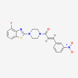 (E)-1-(4-(4-fluorobenzo[d]thiazol-2-yl)piperazin-1-yl)-3-(3-nitrophenyl)prop-2-en-1-one