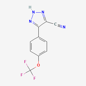 4-[4-(trifluoromethoxy)phenyl]-1H-1,2,3-triazole-5-carbonitrile