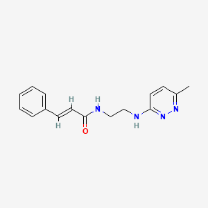 molecular formula C16H18N4O B2567002 N-(2-((6-甲基吡啶并嘧啶-3-基)氨基)乙基)肉桂酰胺 CAS No. 1173539-32-6