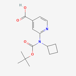 molecular formula C15H20N2O4 B2567008 2-[Cyclobutyl-[(2-methylpropan-2-yl)oxycarbonyl]amino]pyridine-4-carboxylic acid CAS No. 2248285-16-5