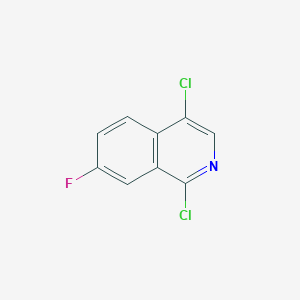 molecular formula C9H4Cl2FN B2567009 1,4-Dichloro-7-fluoroisoquinoline CAS No. 1402004-82-3