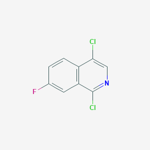 molecular formula C9H4Cl2FN B2567009 1,4-二氯-7-氟异喹啉 CAS No. 1402004-82-3