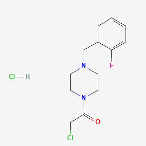 2-Chloro-1-{4-[(2-fluorophenyl)methyl]piperazin-1-yl}ethan-1-one hydrochloride
