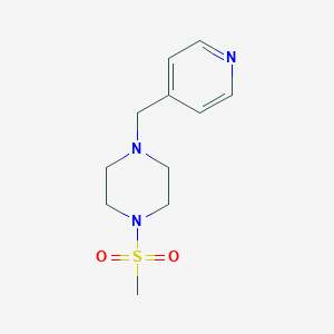 molecular formula C11H17N3O2S B256702 1-(Methylsulfonyl)-4-(4-pyridinylmethyl)piperazine 