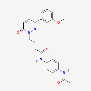 molecular formula C23H24N4O4 B2567023 N-(4-乙酰氨基苯基)-4-(3-(3-甲氧基苯基)-6-氧代吡哒嗪-1(6H)-基)丁酰胺 CAS No. 952990-34-0